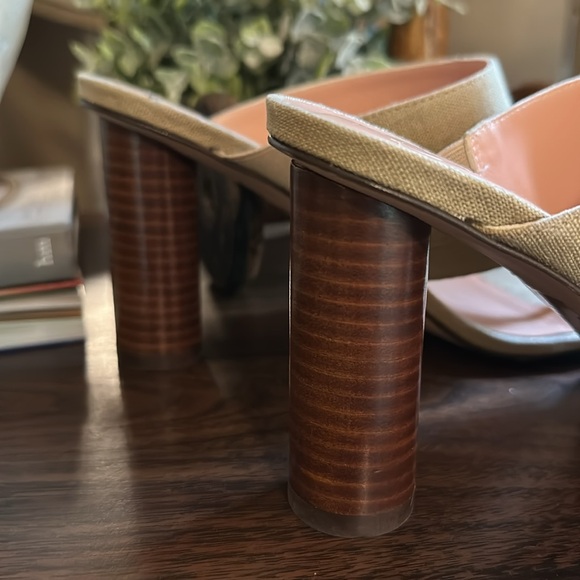 J CREW Heeled Thong Sandals in Linen - Picture 5 of 13